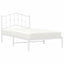 sengeramme med sengegavl 100x190 cm metal hvid