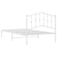 sengeramme med sengegavl 107x203 cm metal hvid