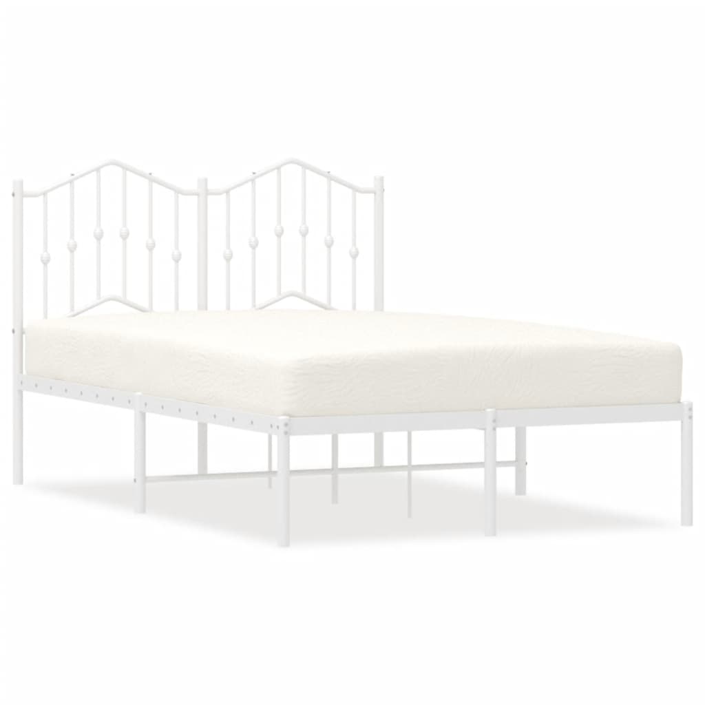 sengeramme med sengegavl 120x190 cm metal hvid