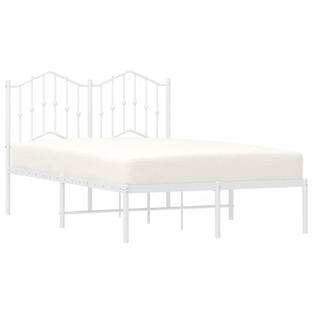 sengeramme med sengegavl 120x190 cm metal hvid