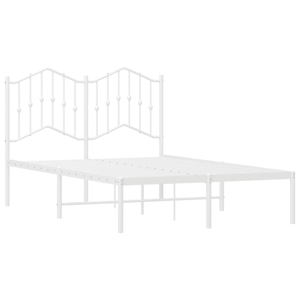sengeramme med sengegavl 120x190 cm metal hvid