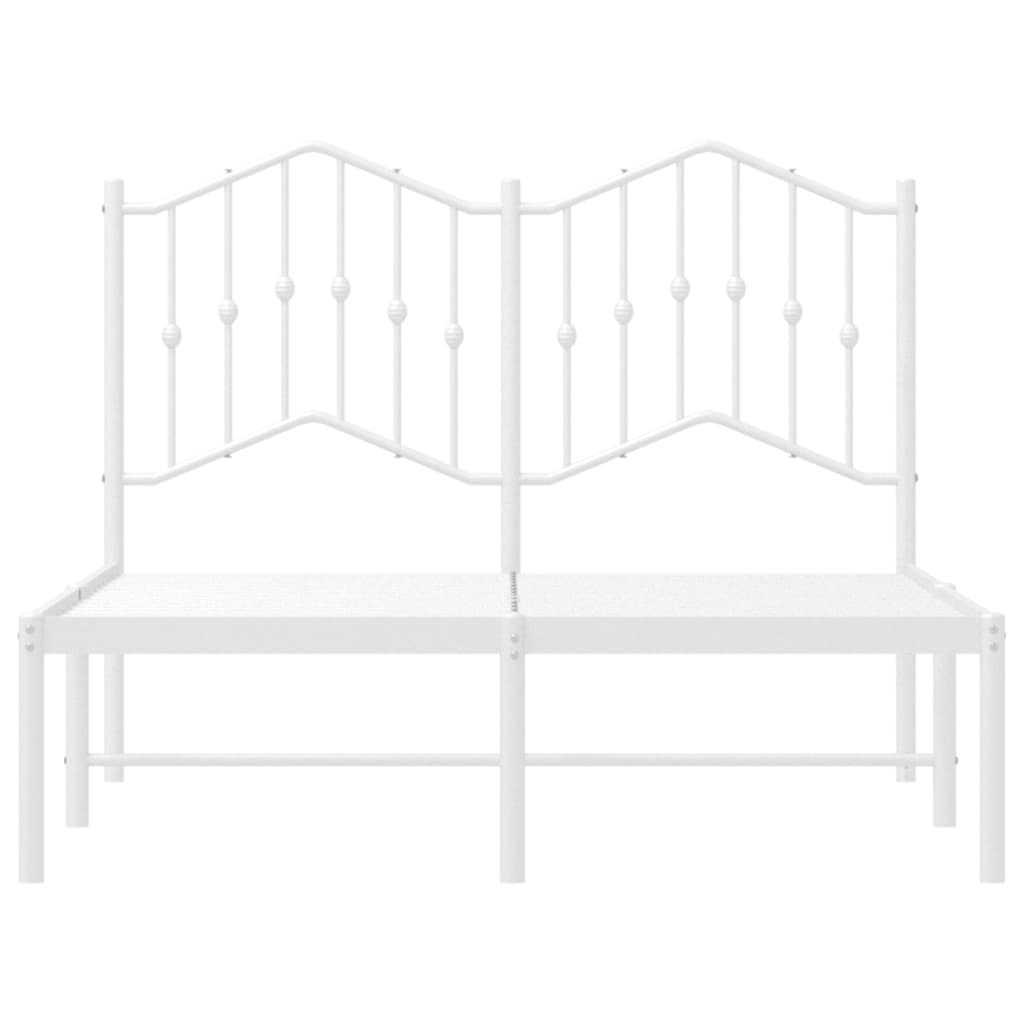 sengeramme med sengegavl 120x190 cm metal hvid