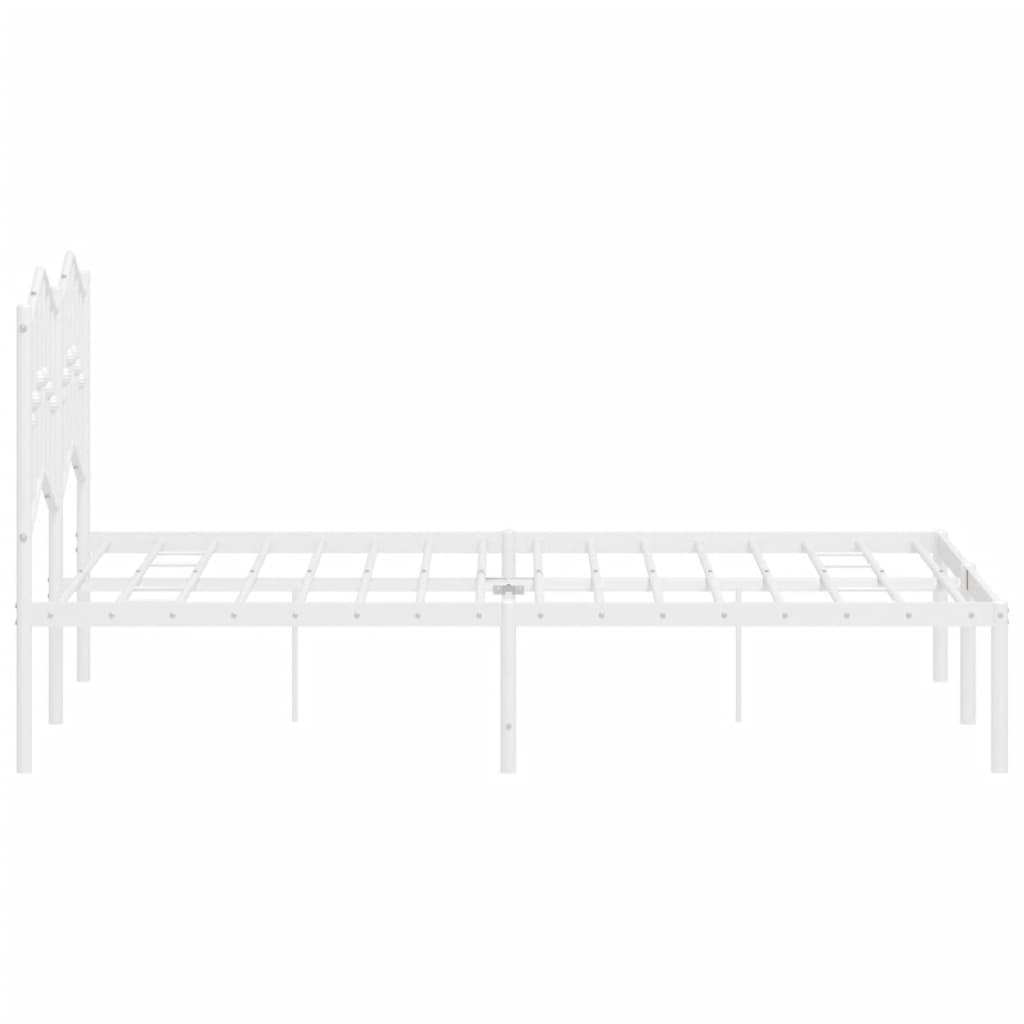 sengeramme med sengegavl 120x190 cm metal hvid