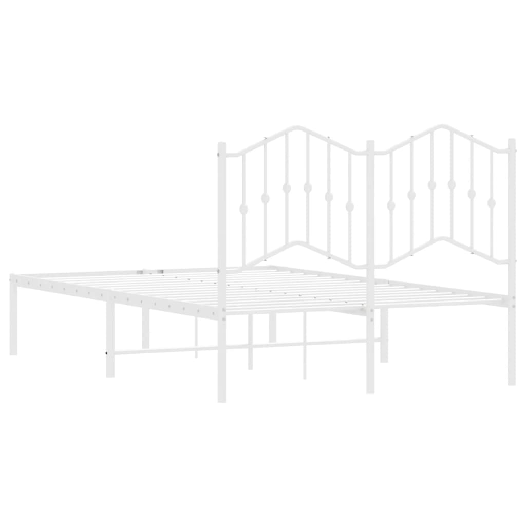 sengeramme med sengegavl 120x190 cm metal hvid