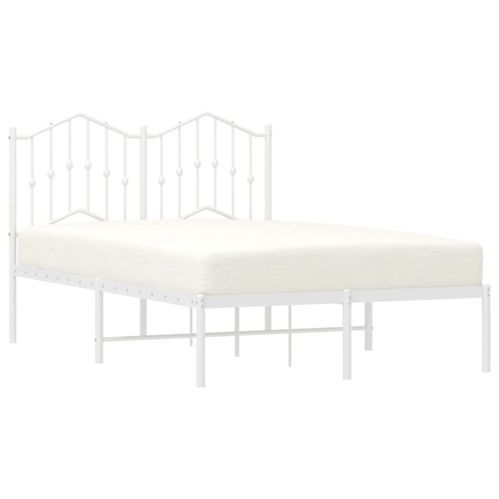 sengeramme med sengegavl 120x200 cm metal hvid