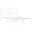 sengeramme med sengegavl 120x200 cm metal hvid