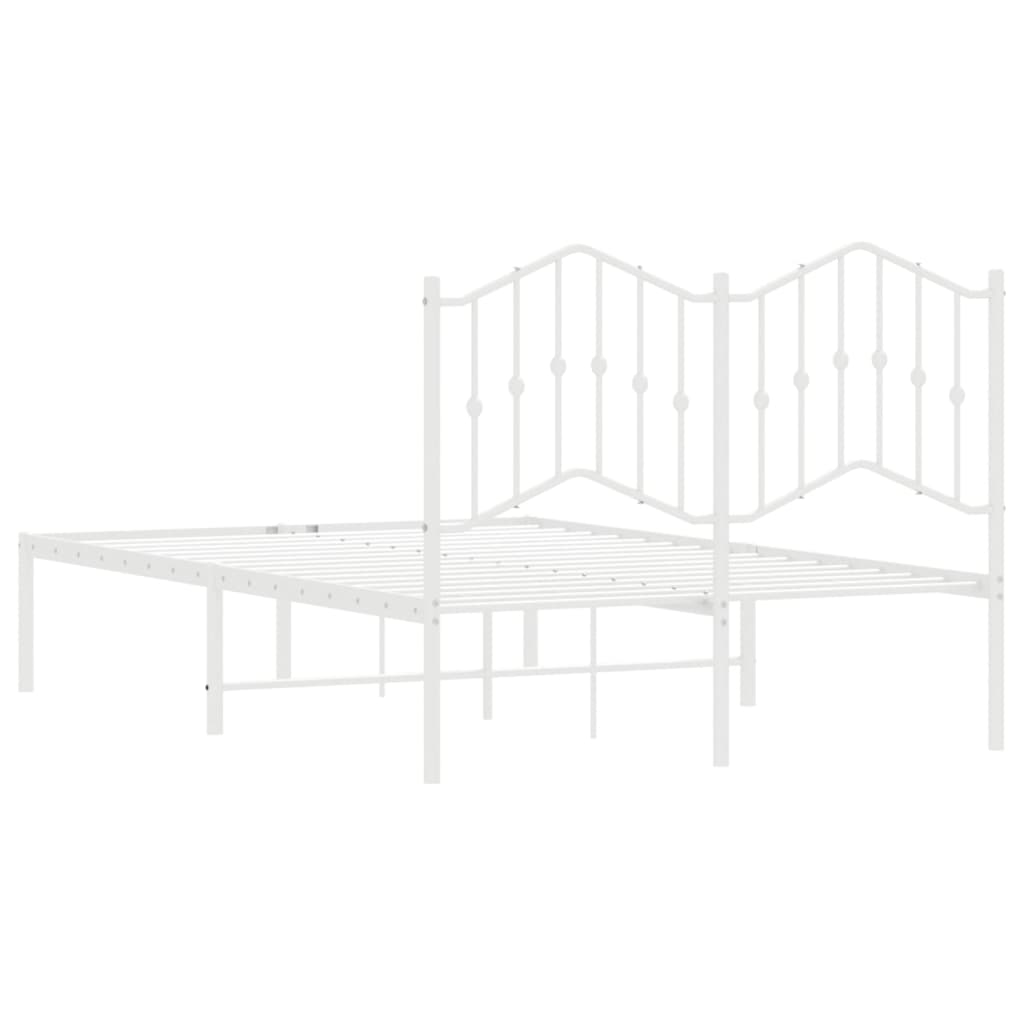 sengeramme med sengegavl 120x200 cm metal hvid