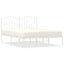 sengeramme med sengegavl 150x200 cm metal hvid
