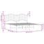 sengeramme med sengegavl 180x200 cm metal hvid