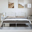 sengeramme med sengegavl 183x213 cm metal hvid