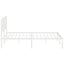 sengeramme med sengegavl 183x213 cm metal hvid