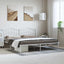 sengeramme med sengegavl 183x213 cm metal hvid