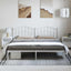 sengeramme med sengegavl 193x203 cm metal hvid