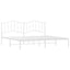 sengeramme med sengegavl 193x203 cm metal hvid