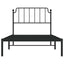 sengeramme med sengegavl 100x190 cm metal sort