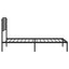 sengeramme med sengegavl 100x190 cm metal sort