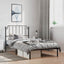 sengeramme med sengegavl 100x190 cm metal sort