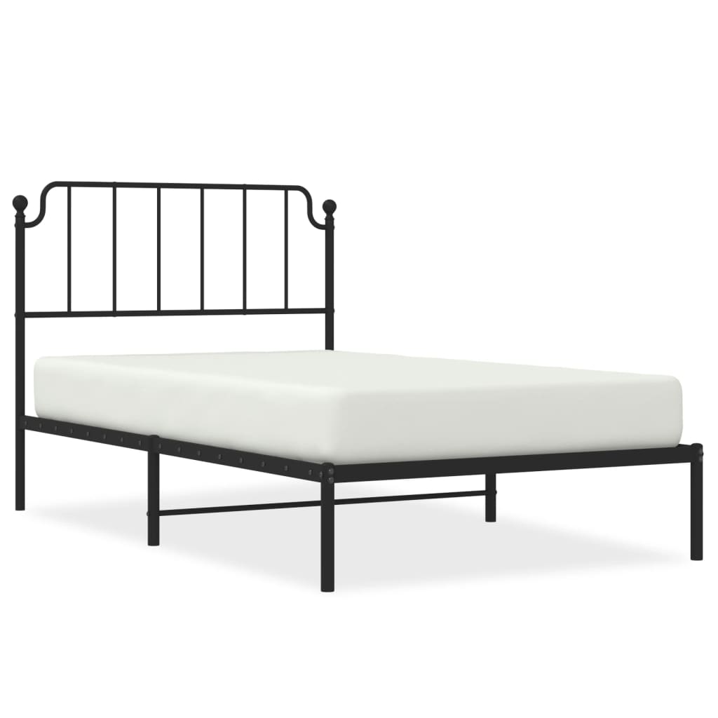 sengeramme med sengegavl 107x203 cm metal sort