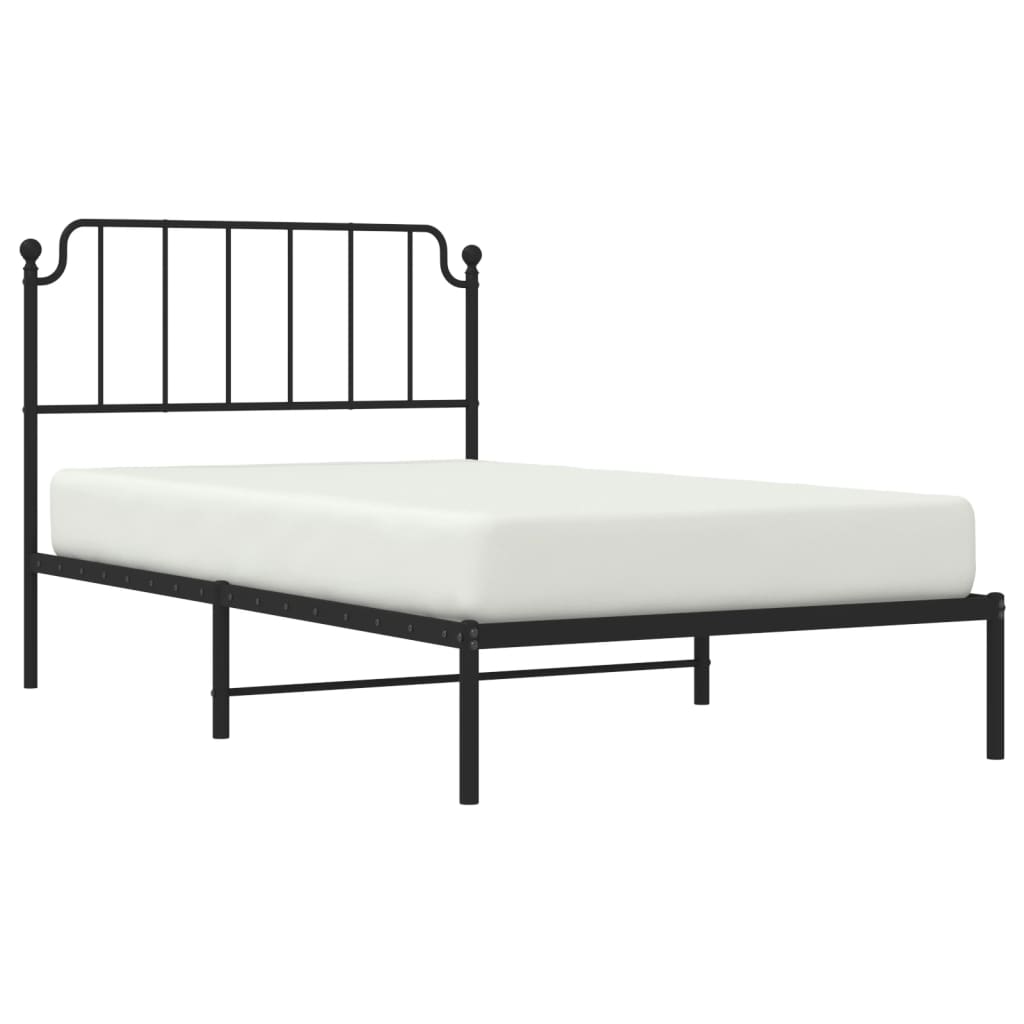 sengeramme med sengegavl 107x203 cm metal sort