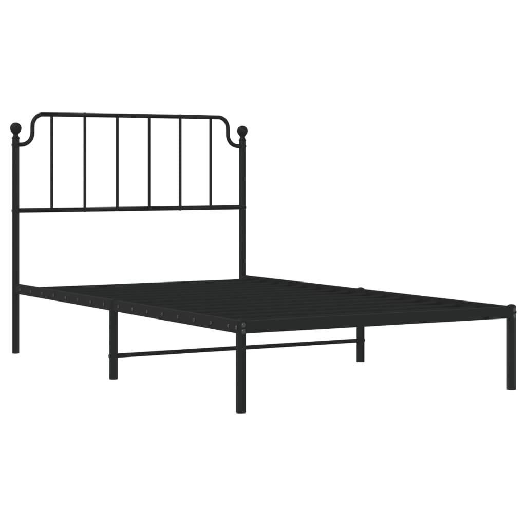 sengeramme med sengegavl 107x203 cm metal sort