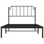 sengeramme med sengegavl 107x203 cm metal sort