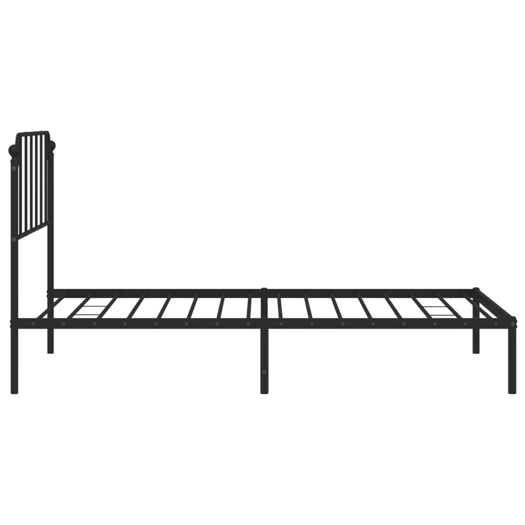 sengeramme med sengegavl 107x203 cm metal sort
