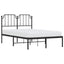 sengeramme med sengegavl 120x190 cm metal sort