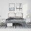 sengeramme med sengegavl 135x190 cm metal sort