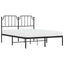 sengeramme med sengegavl 135x190 cm metal sort