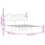 sengeramme med sengegavl 135x190 cm metal sort