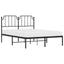 sengeramme med sengegavl 140x190 cm metal sort