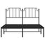 sengeramme med sengegavl 140x190 cm metal sort