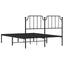 sengeramme med sengegavl 140x190 cm metal sort