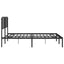 sengeramme med sengegavl 193x203 cm metal sort