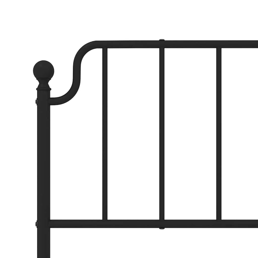 sengeramme med sengegavl 193x203 cm metal sort