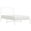 sengeramme med sengegavl 100x190 cm metal hvid