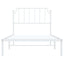 sengeramme med sengegavl 100x200 cm metal hvid