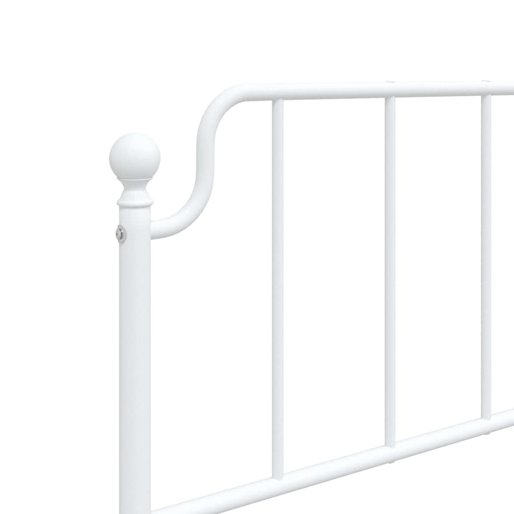 sengeramme med sengegavl 100x200 cm metal hvid