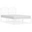 sengeramme med sengegavl 120x190 cm metal hvid