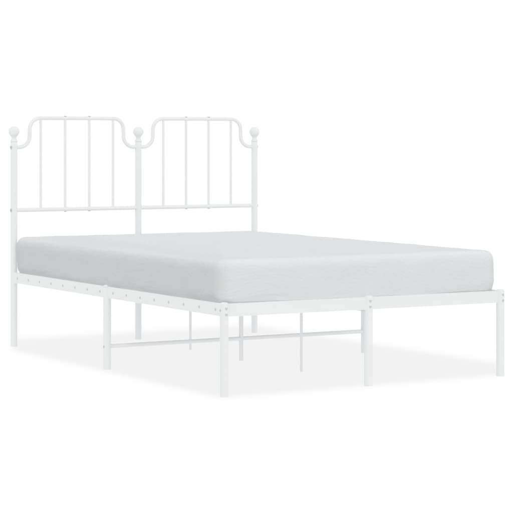 sengeramme med sengegavl 120x190 cm metal hvid