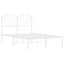 sengeramme med sengegavl 120x190 cm metal hvid
