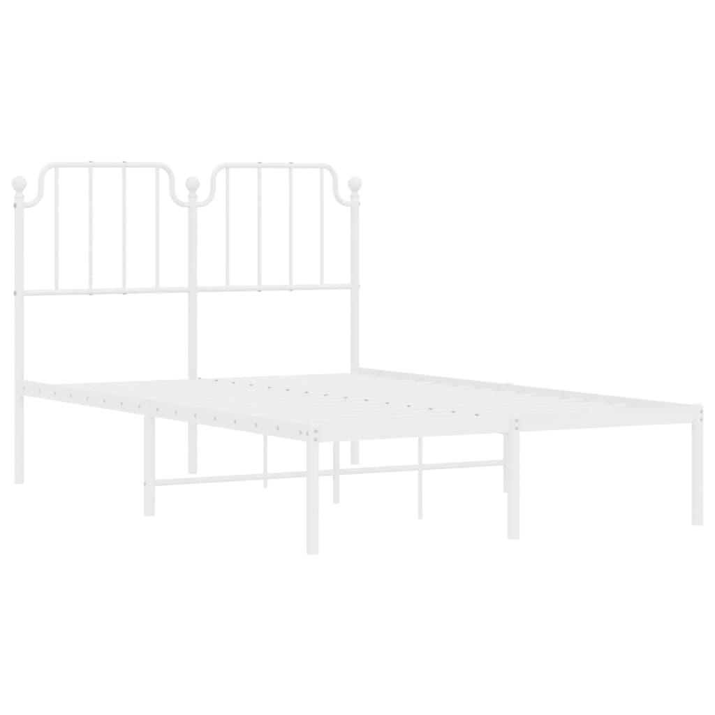sengeramme med sengegavl 120x190 cm metal hvid