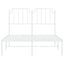 sengeramme med sengegavl 120x190 cm metal hvid