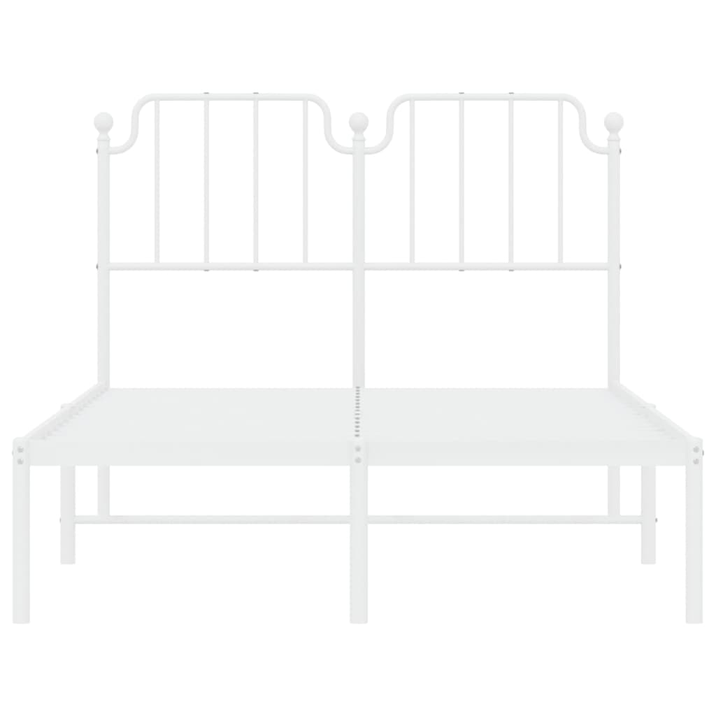 sengeramme med sengegavl 120x190 cm metal hvid