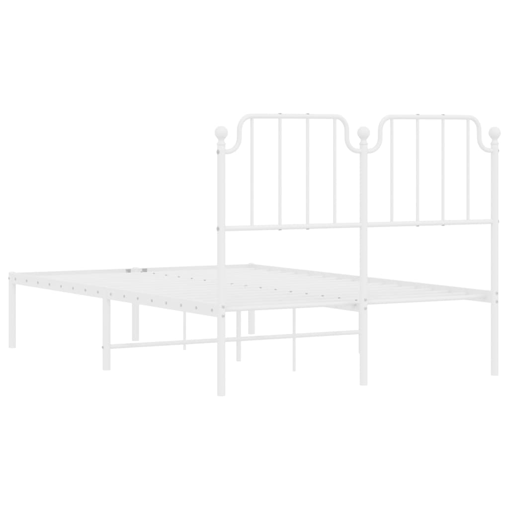 sengeramme med sengegavl 120x190 cm metal hvid