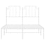 sengeramme med sengegavl 120x200 cm metal hvid