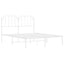 sengeramme med sengegavl 150x200 cm metal hvid