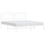 sengeramme med sengegavl 160x200 cm metal hvid
