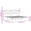 sengeramme med sengegavl 160x200 cm metal hvid