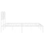 sengeramme med sengegavl 183x213 cm metal hvid